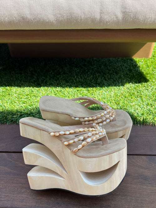 Luna Beaded Platform Heels