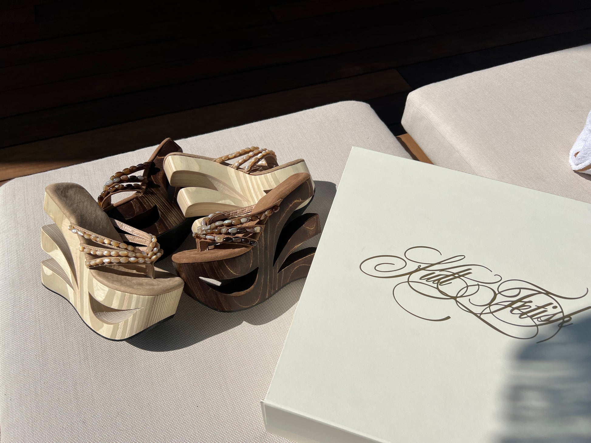 Luna Beaded Platform Heels