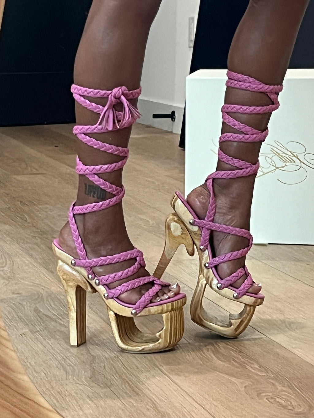 Interwoven Tassel Heel
